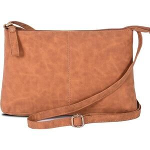 ESTALON Tan Leather Crossbody Purse Women Sling Handbags Style #1